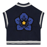 Kenzo Gilet tinta unita Scollo A V Blu per Bambina K60667 BLU KENZO 