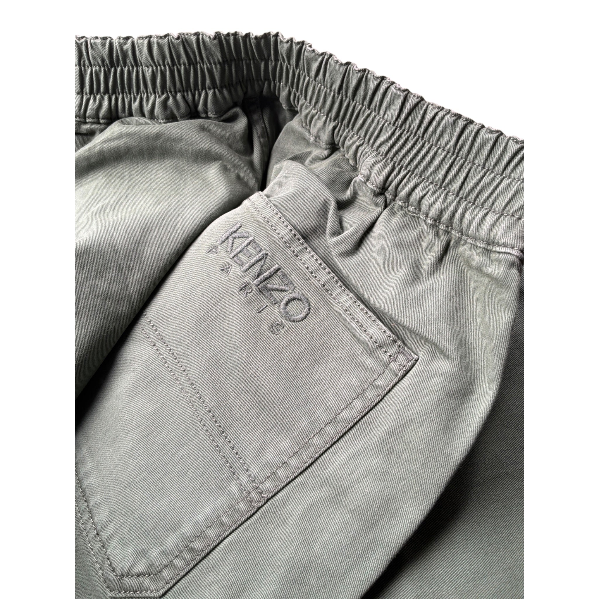 Kenzo Pantalone tinta unita con Elastico In Vita Verde per Bambino K60731 VERDE KENZO 