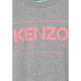 Kenzo Felpa Chiusa Girocollo tinta unita con Logo Grigio per Bambina K60786 GRIGIO KENZO 