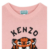 Kenzo Maglia Girocollo tinta unita con Ricami Logo Rosa per Bambina K61334 ROSA KENZO 
