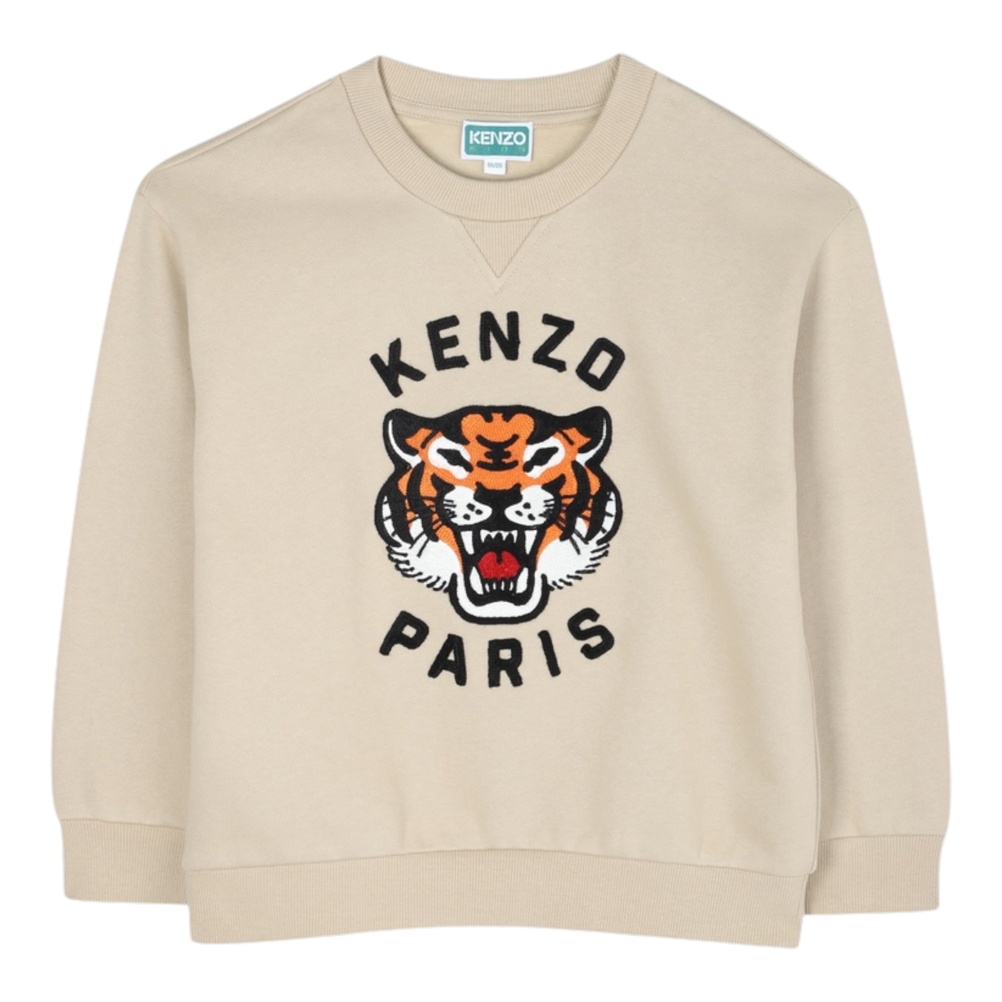 Kenzo Felpa Girocollo tinta unita con Stampa Beige per Bambino K61432 BEIGE KENZO 