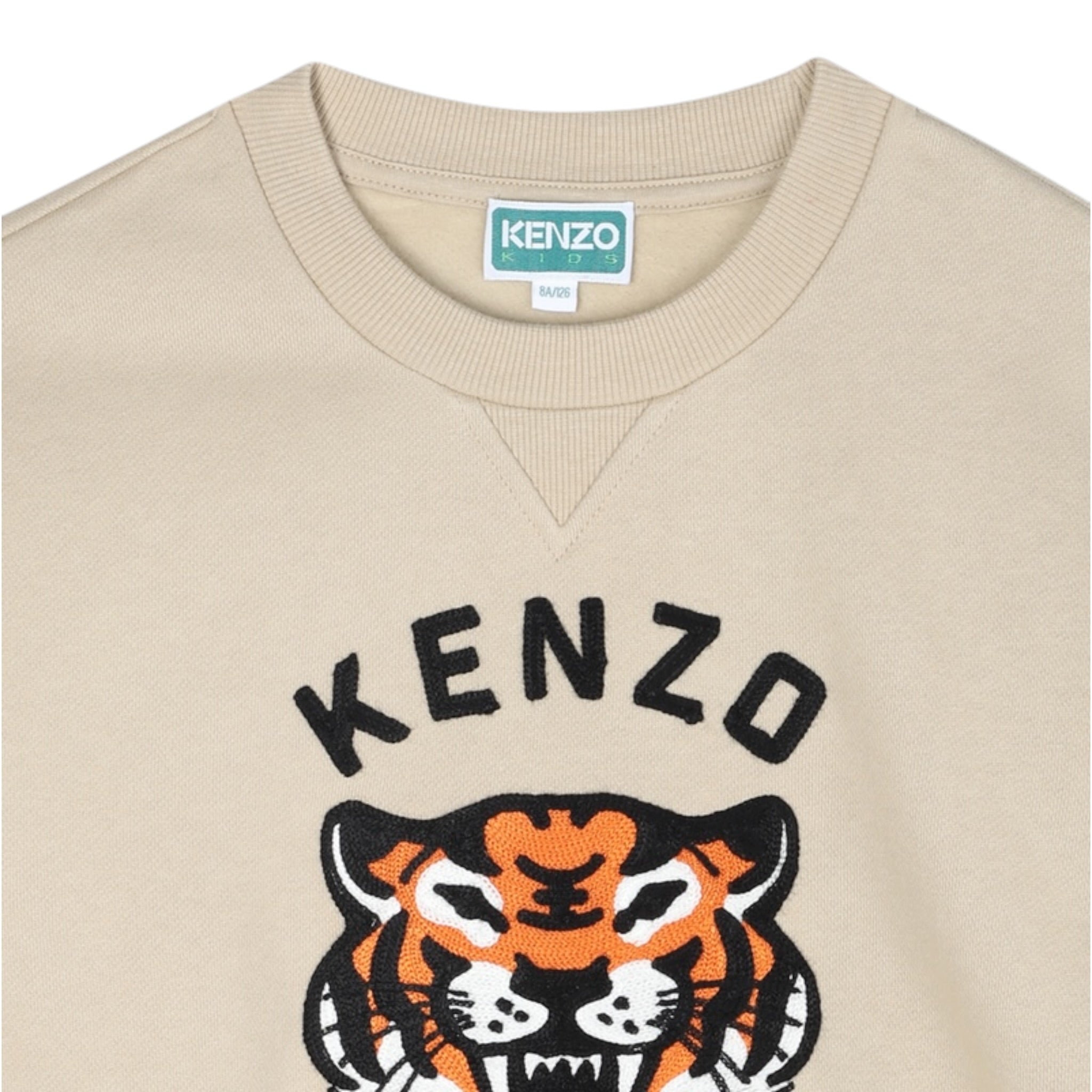 Kenzo Felpa Girocollo tinta unita con Stampa Beige per Neonato K61432N BEIGE KENZO 