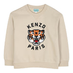 Kenzo Felpa Girocollo tinta unita con Stampa Beige per Neonato K61432N BEIGE KENZO 