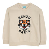 Kenzo Felpa Girocollo tinta unita con Stampa Beige per Neonato K61432N BEIGE KENZO 