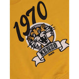 Kenzo Felpa Girocollo tinta unita con Stampa Giallo per Bambino K61547J GIALLO KENZO 