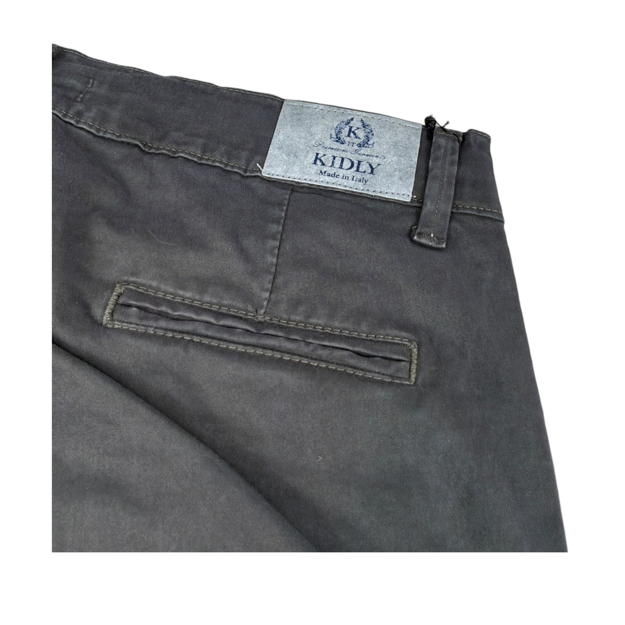 Kidly Pantalone tinta unita con Girovita Regolabile Grigio per Bambino 4001J GRIGIO KIDLY 