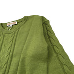 Kocca Maglia tinta unita con Fantasia Trecce Verde per Bambina A25JMA7636ABUN0000 VERDE Kocca 