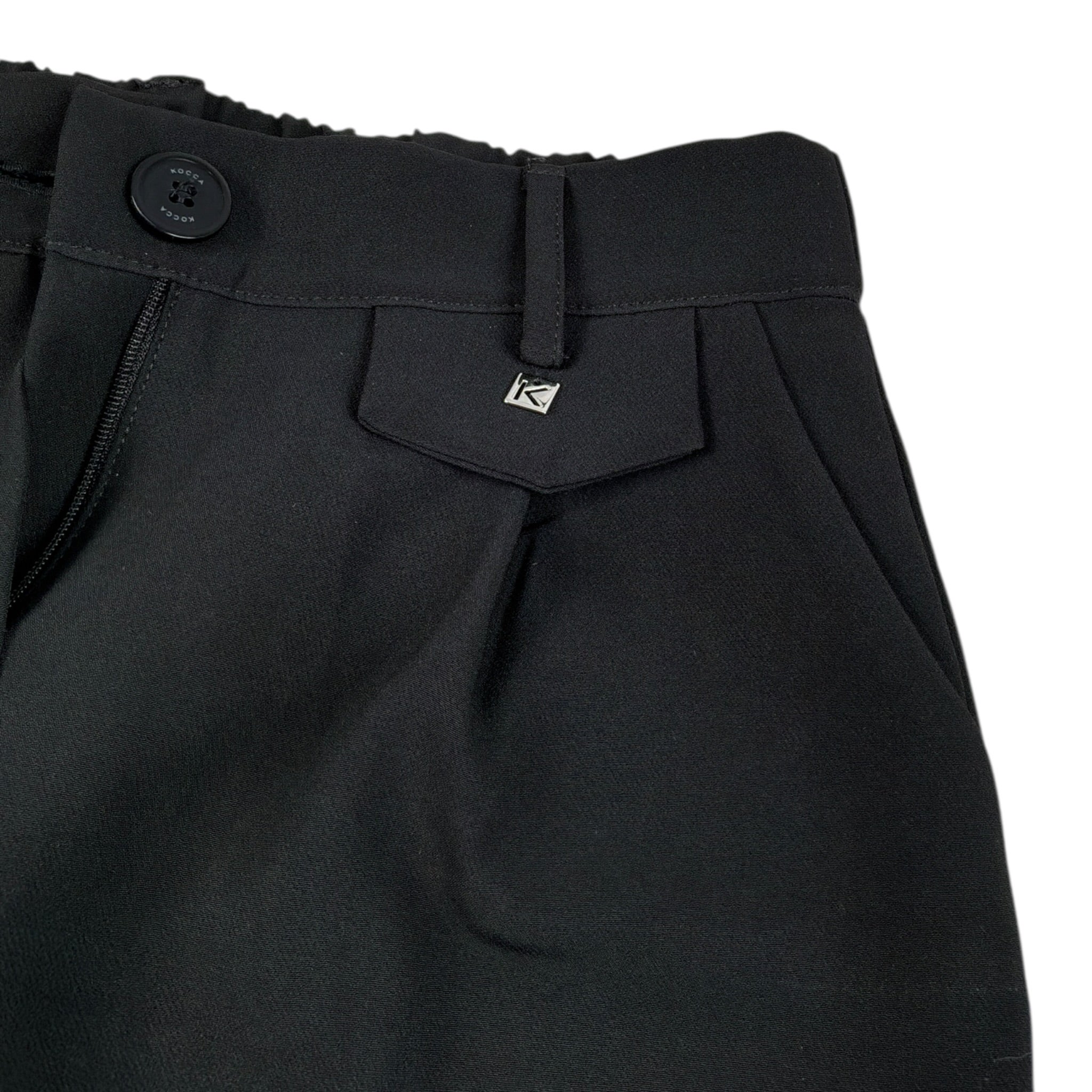 Kocca Pantalone tinta unita con Elastico In Vita Nero per Bambina DEODATA NERO Kocca 