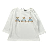 L'Orsobruno Shirt tinta unita con Stampa Bianco per Bambino ORSETTI BIANCO L'ORSOBRUNO 