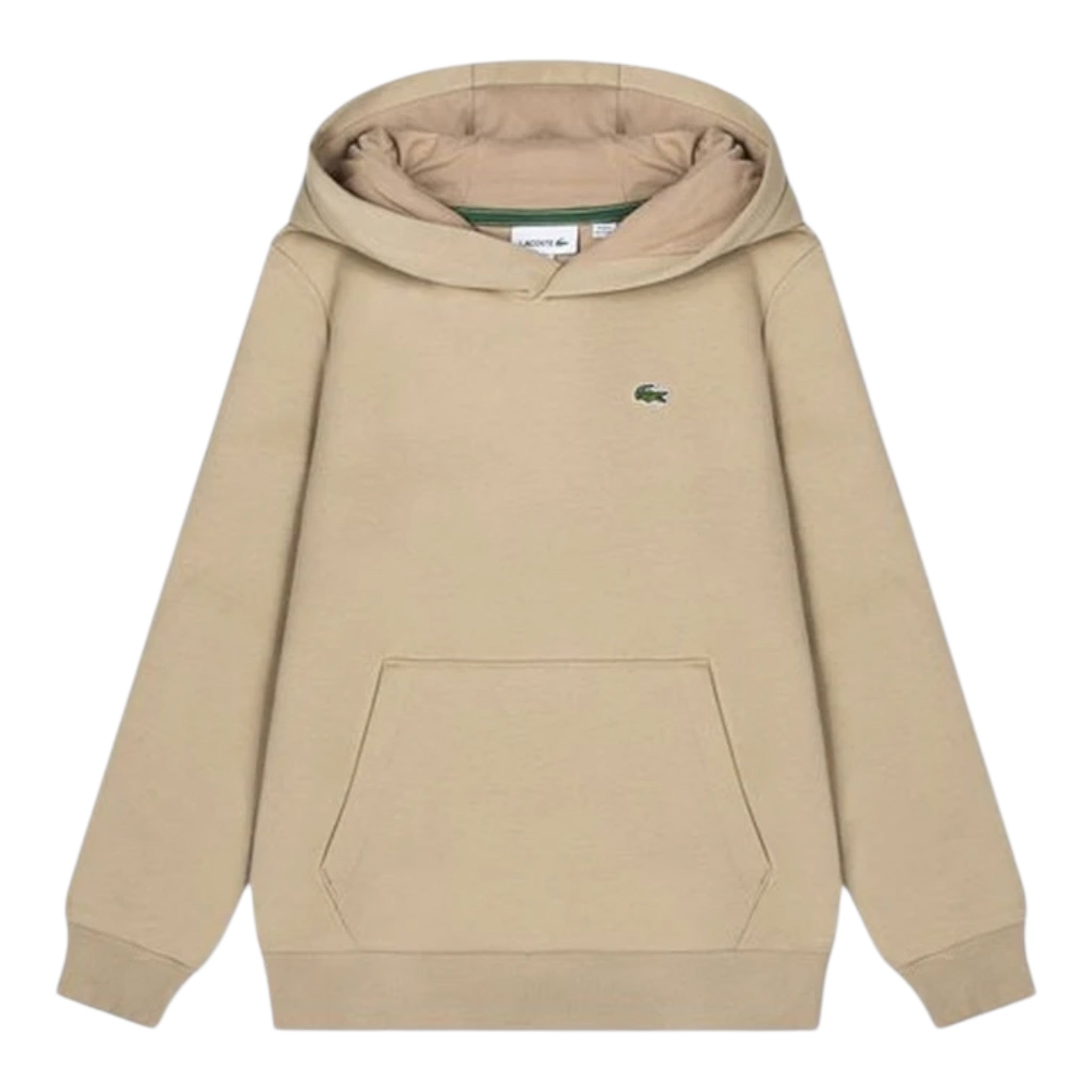 Lacoste Felpa con Cappuccio tinta unita Beige per Neonato 847028 BEIGE LACOSTE 