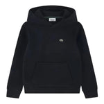 Lacoste Felpa tinta unita con Stampa E Cappuccio Nero per Bambino 947028X NERO LACOSTE 