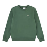Lacoste Felpa Chiusa Girocollo tinta unita con Logo Verde per Bambino 947029 VERDE LACOSTE 