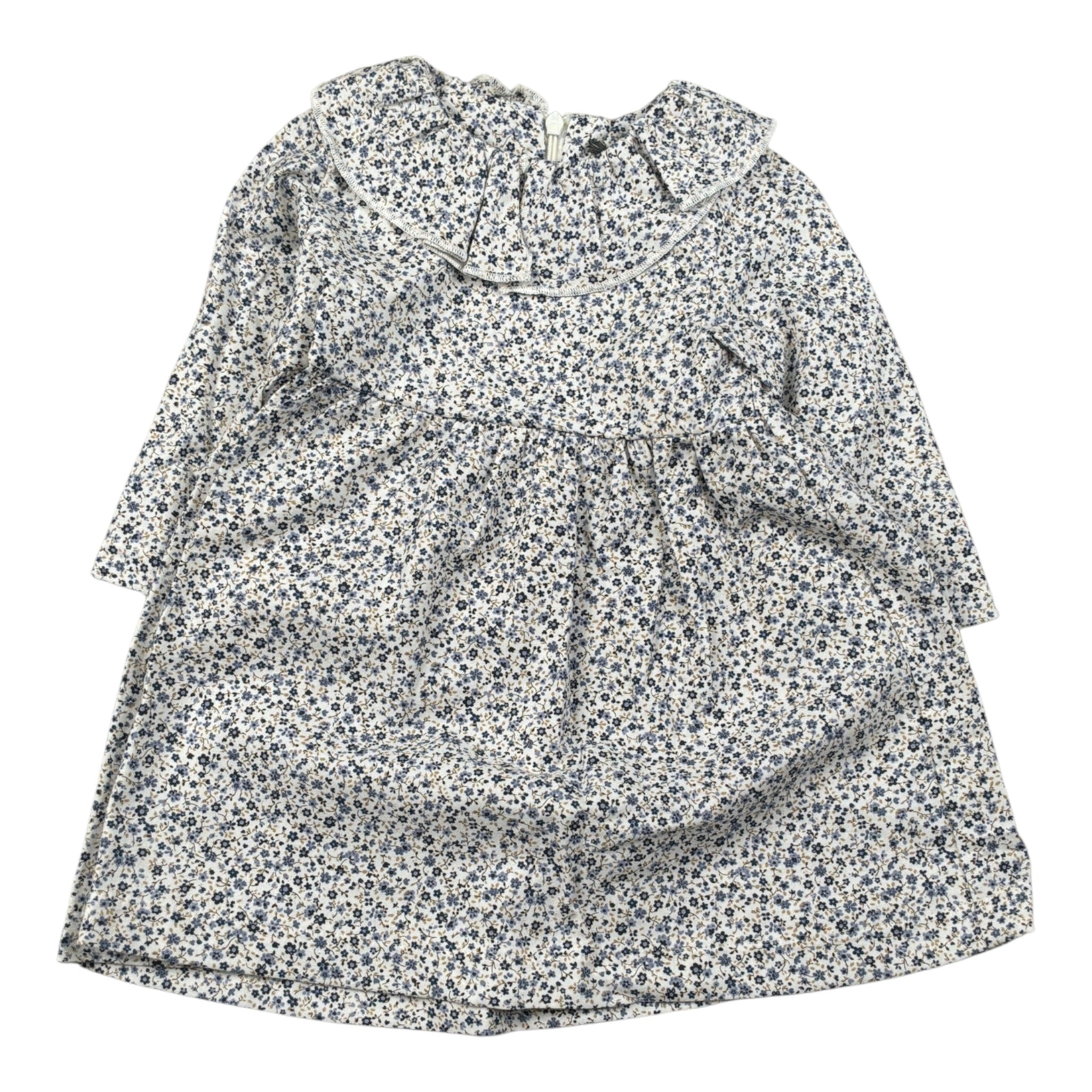 La Maglieria De L'Orsobruno Abito tinta unita con Stampa Fiori Bianco per Bambina SIRISJ BIANCO LA MAGLIERIA DE L'ORSOBRUNO 