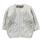 La Stupenderia Cardigan tinta unita con Trecce Panna per Neonato 1WCCR25 PANNA LA STUPENDERIA 