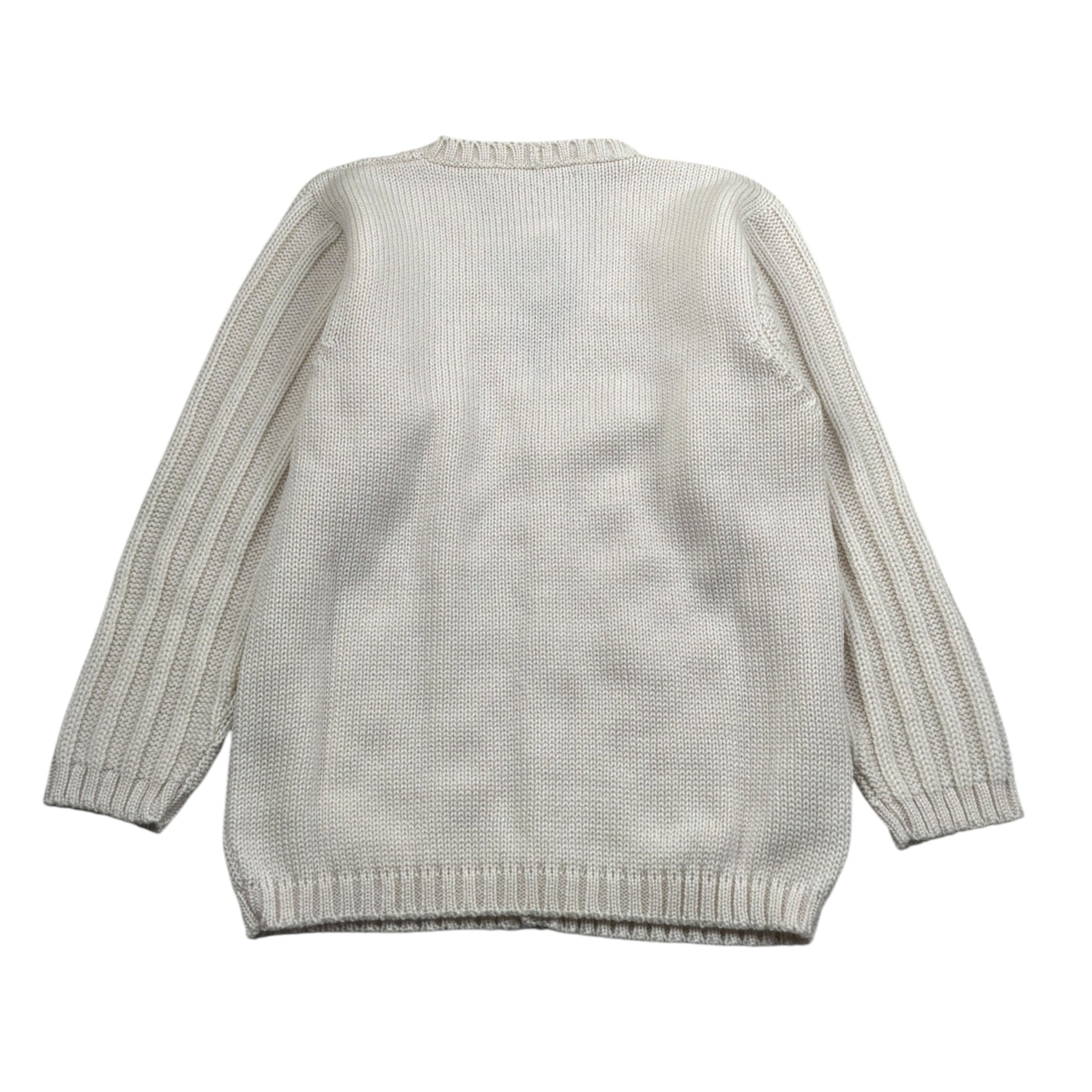 La Stupenderia Cardigan tinta unita con Trecce Panna per Bambino 1WCCR27 PANNA LA STUPENDERIA 