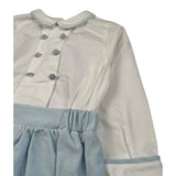 La Stupenderia Tutina Elegante Bicolore Manica Lunga Bianco/Azzurro per Neonato CBPG47V06 BIANCO/AZZURRO LA STUPENDERIA 