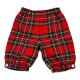 La Stupenderia Pantalone tinta unita con Fantasia Scozzese Rosso per Neonato TBBR01 ROSSO LA STUPENDERIA 