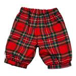La Stupenderia Pantalone tinta unita con Fantasia Scozzese Rosso per Neonato TBBR01 ROSSO LA STUPENDERIA 