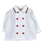 La Stupenderia Camicia tinta unita con Bottoni In Contrasto Bianco per Neonato TBCM01B02 BIANCO LA STUPENDERIA 
