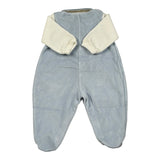 La Stupenderia Tutina Manica Lunga tinta unita In Ciniglia Azzurro per Neonato TBTT5L04 AZZURRO LA STUPENDERIA 