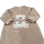Lalalu' Tutina tinta unita con Stampa Beige per Neonato TCL510Q BEIGE LALALU' 