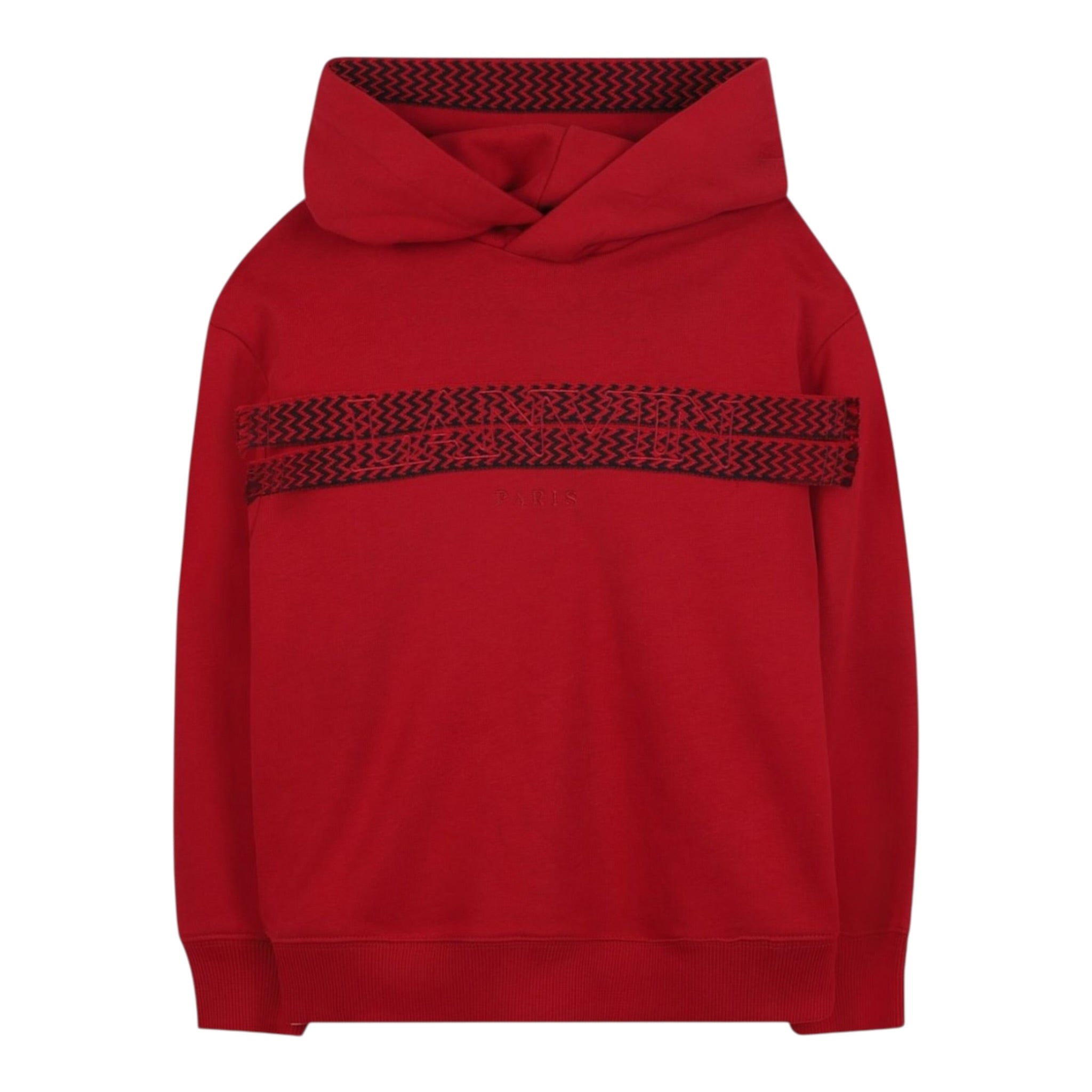 Lanvin Felpa tinta unita con Cappuccio Rosso per Bambino N30293 ROSSO LANVIN 
