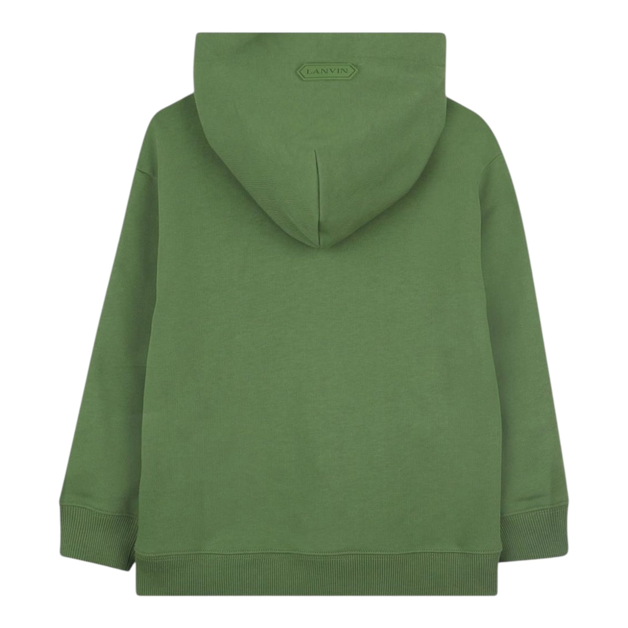Lanvin Felpa tinta unita con Cappuccio Verde per Bambino N30295 VERDE LANVIN 