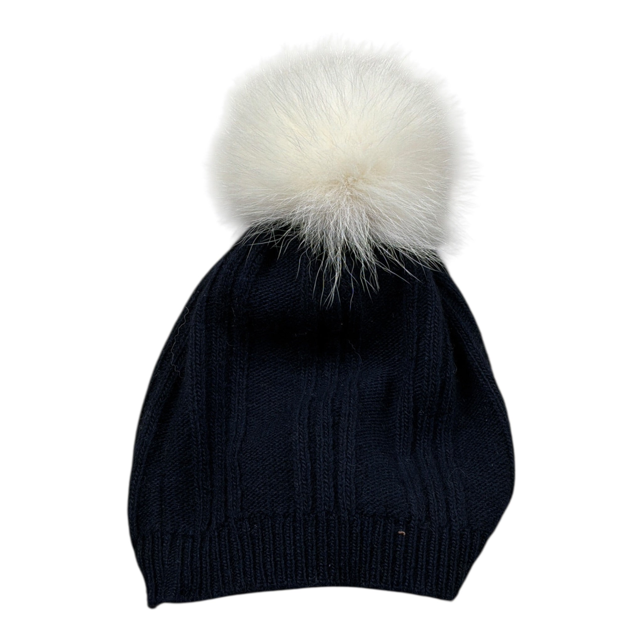 Le Bebe Cappello tinta unita con Pon Pon Blu per Neonato LBB2332 BLU LE BEBE 