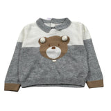Le Bebe Maglia Bicolore con Colletto Panna/Grigio per Neonato LBB4702 PANNA/GRIGIO LE BEBE 