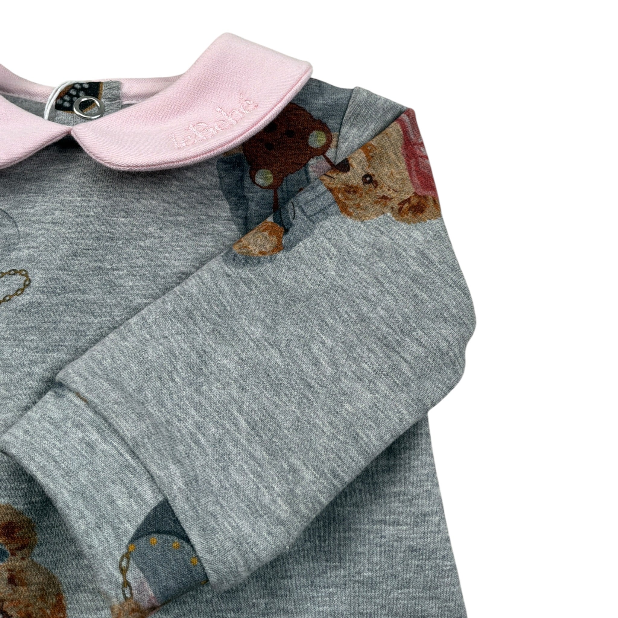 Le Bebe Tutina Manica Lunga Tint Unita Grigio per Neonata LBG4987 GRIGIO LE BEBE 