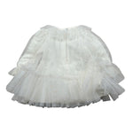 Le Bebe Abito Manica Lunga tinta unita con Tulle Bianco per Neonata LBG5496 BIANCO LE BEBE 