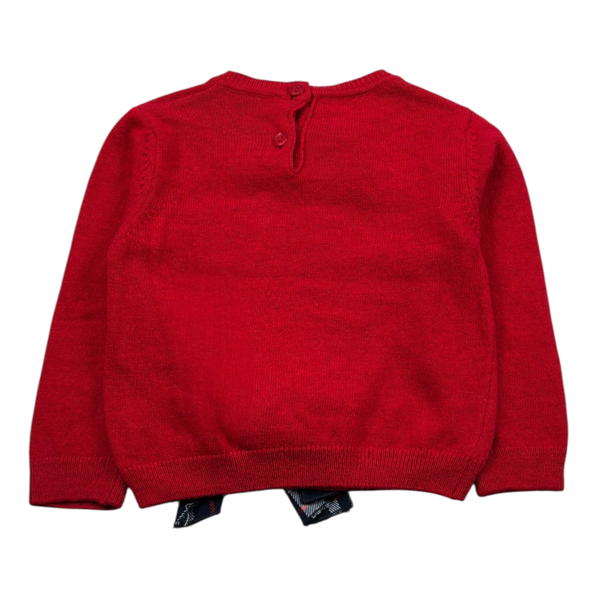 Le Bebe Maglia Girocollo Tint Uita con Stampa Rosso per Neonata LBG5497 ROSSO LE BEBE 