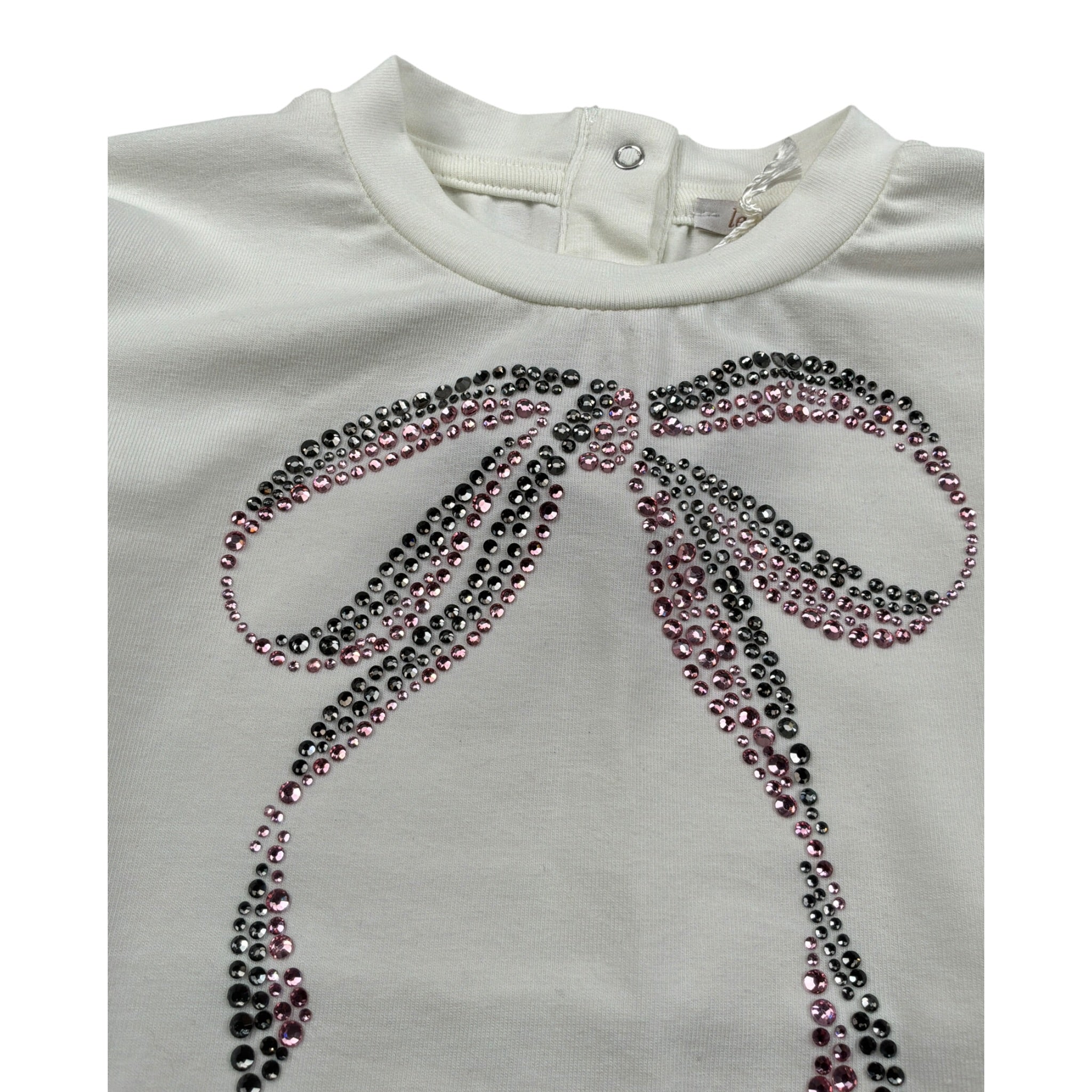 Le Bebe Shirt tinta unita con Stampa Panna per Neonata LBG5547 PANNA LE BEBE 