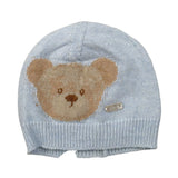Le Bebe' Cappello tinta unita In Filo con Stampa Azzurro per Neonato LBB5101 AZZURRO LE BEBE' 