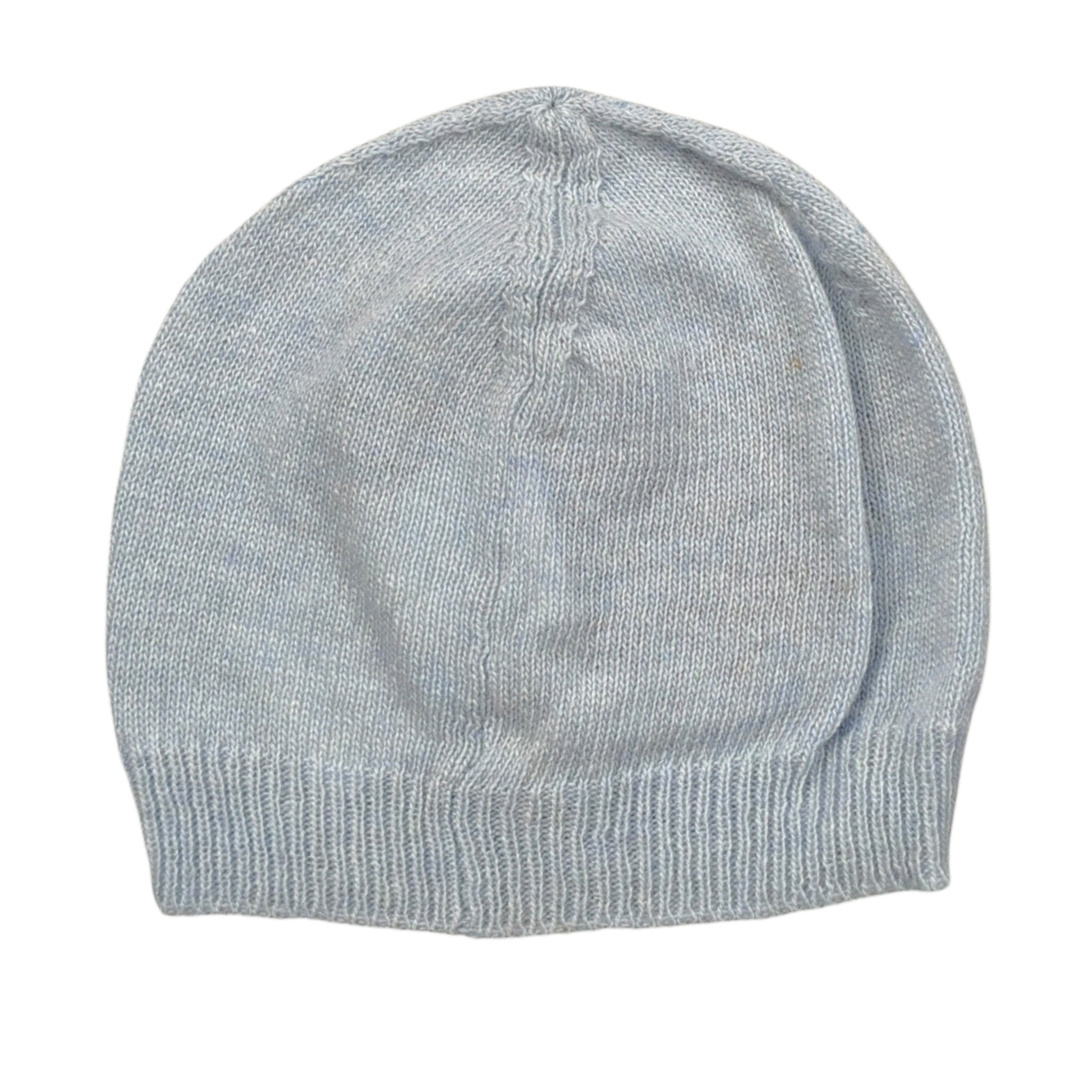 Le Bebe' Cappello tinta unita In Filo con Stampa Azzurro per Neonato LBB5101 AZZURRO LE BEBE' 
