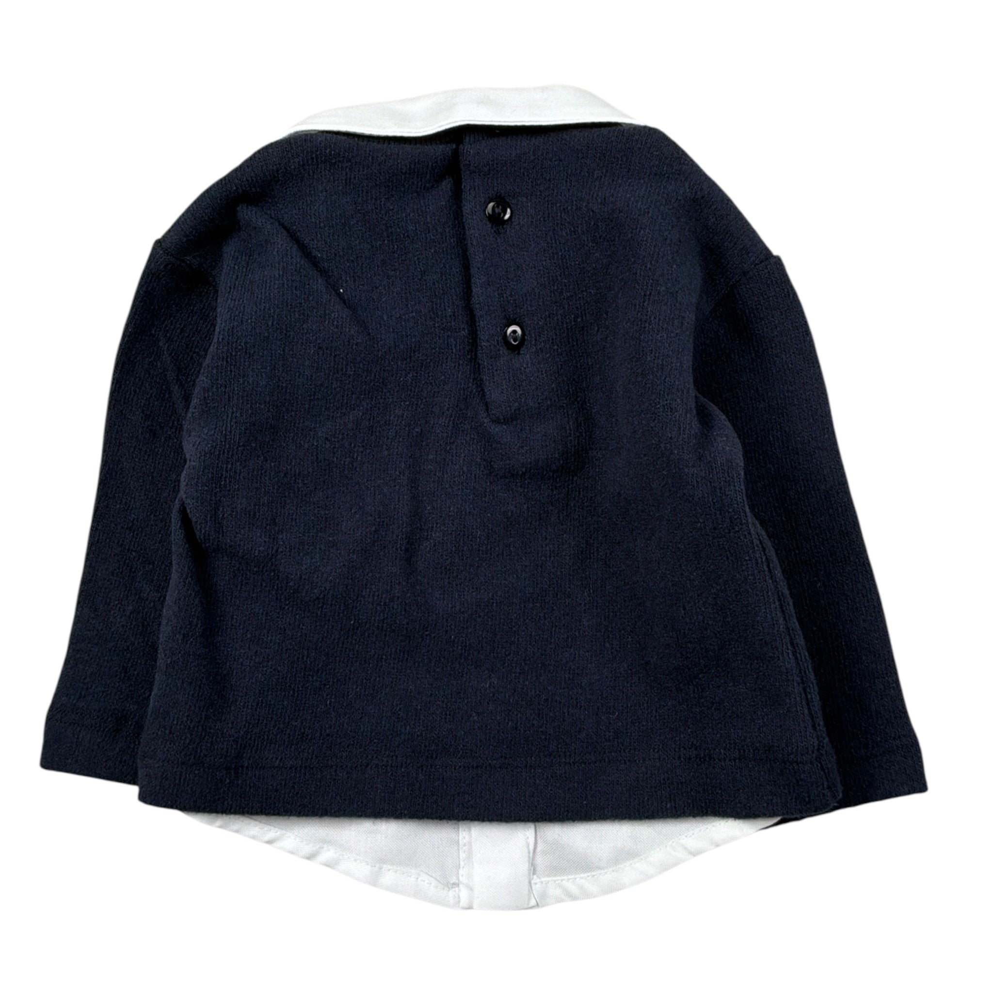 Le Bebe' Maglia tinta unita con Camicia Incorporata Blu per Neonato LBB5170 BLU LE BEBE' 