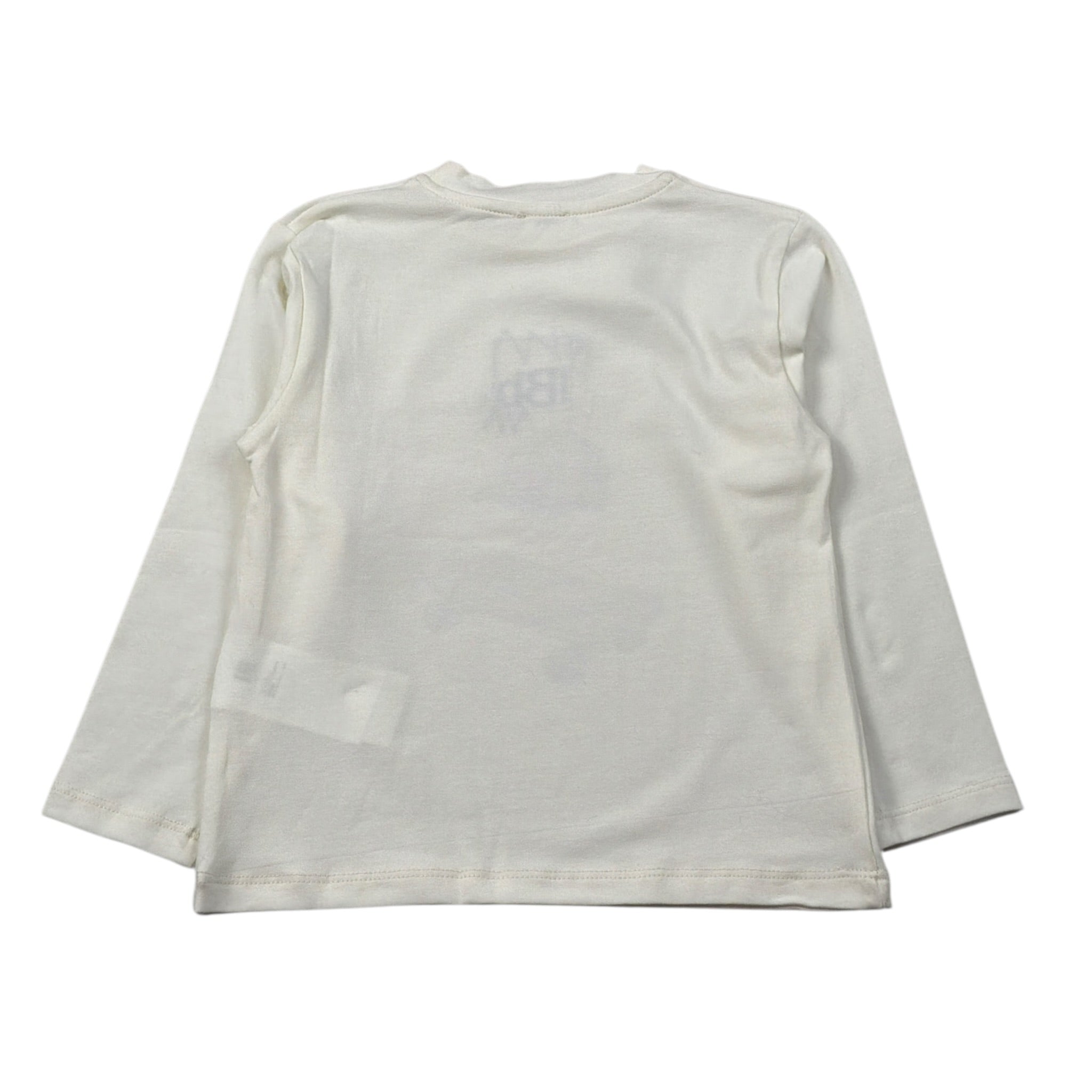 Le Bebe' Shirt Girocollo tinta unita con Stampa Panna per Bambino LBB5183J PANNA LE BEBE' 