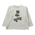 Le Bebe' Shirt Girocollo tinta unita con Stampa Panna per Neonato LBB5183 PANNA LE BEBE' 