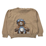 Le Bebe' Maglia Girocollo tinta unita con Ricami Beige per Neonato LBB5227 BEIGE LE BEBE' 