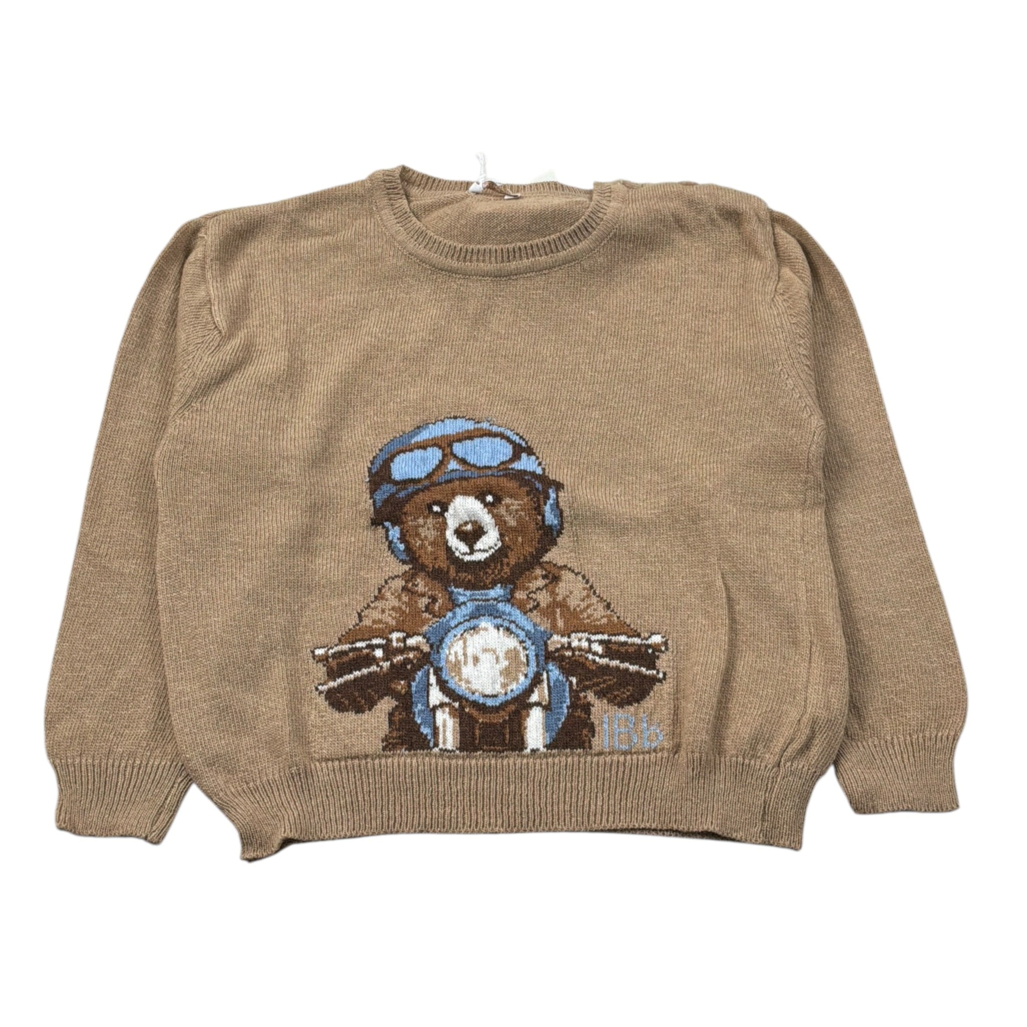 Le Bebe' Maglia Girocollo tinta unita con Ricami Beige per Neonato LBB5227 BEIGE LE BEBE' 