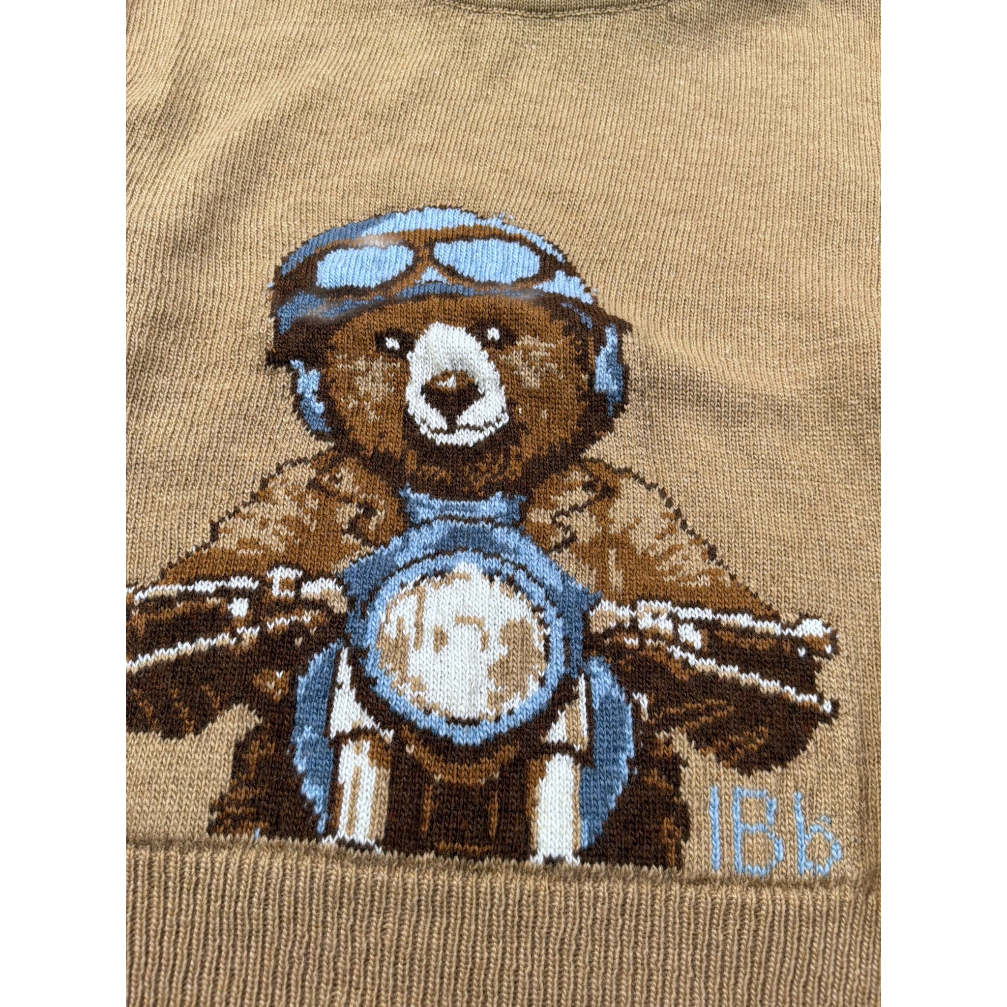 Le Bebe' Maglia Girocollo tinta unita con Ricami Beige per Bambino LBB5227J BEIGE LE BEBE' 