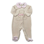 Le Bebe' Tutina tinta unita con Stampa In Velluto Beige per Neonata LBG5961X BEIGE LE BEBE' 