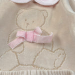 Le Bebe' Completo 2Pz Maglia-Ghettina In Velluto Beige per Neonata LBG5962 BEIGE LE BEBE' 