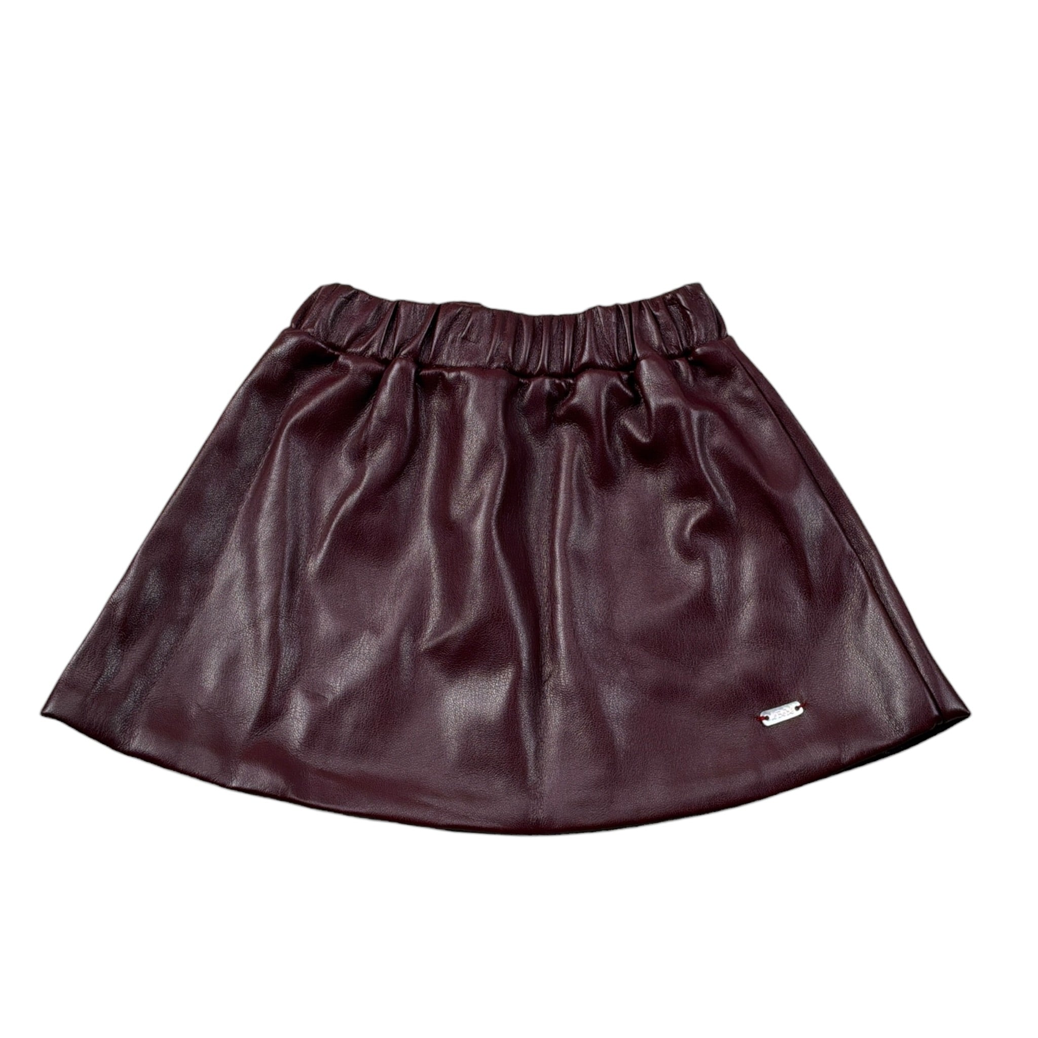 Le Bebe' Gonna In Ecopelle tinta unita Bordeaux per Neonata LBG6072 BORDEAUX LE BEBE' 