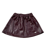 Le Bebe' Gonna In Ecopelle tinta unita Bordeaux per Bambina LBG6072J BORDEAUX LE BEBE' 