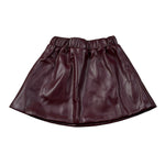 Le Bebe' Gonna In Ecopelle tinta unita Bordeaux per Bambina LBG6072J BORDEAUX LE BEBE' 