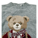 Le Bebe' Maglia Girocollo tinta unita con Orso Grigio per Bambino LBG6134J GRIGIO LE BEBE' 