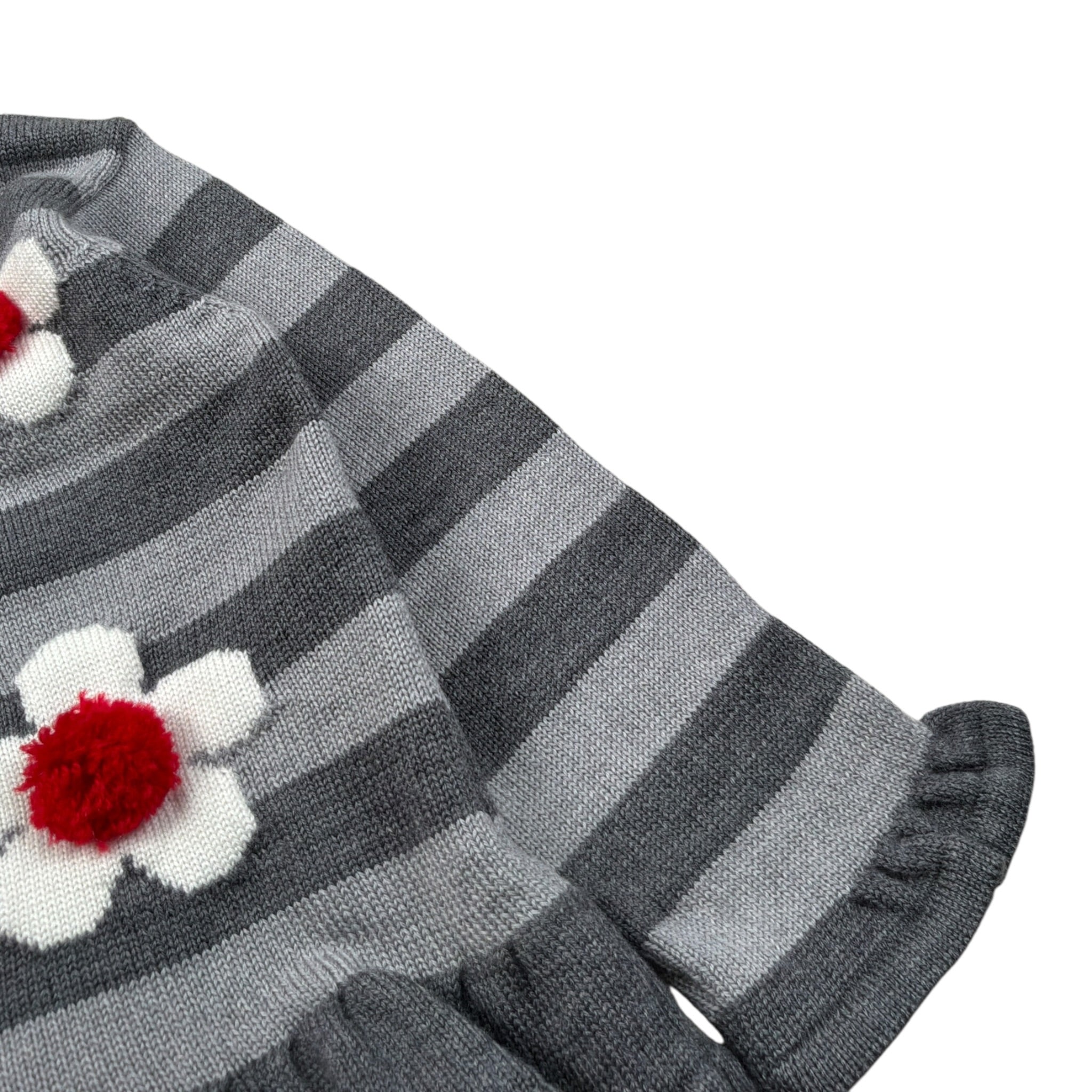 Le Coconne Maglia tinta unita con Fantasia A Righe Grigio per Neonata LCN2753 GRIGIO LE COCONNE 