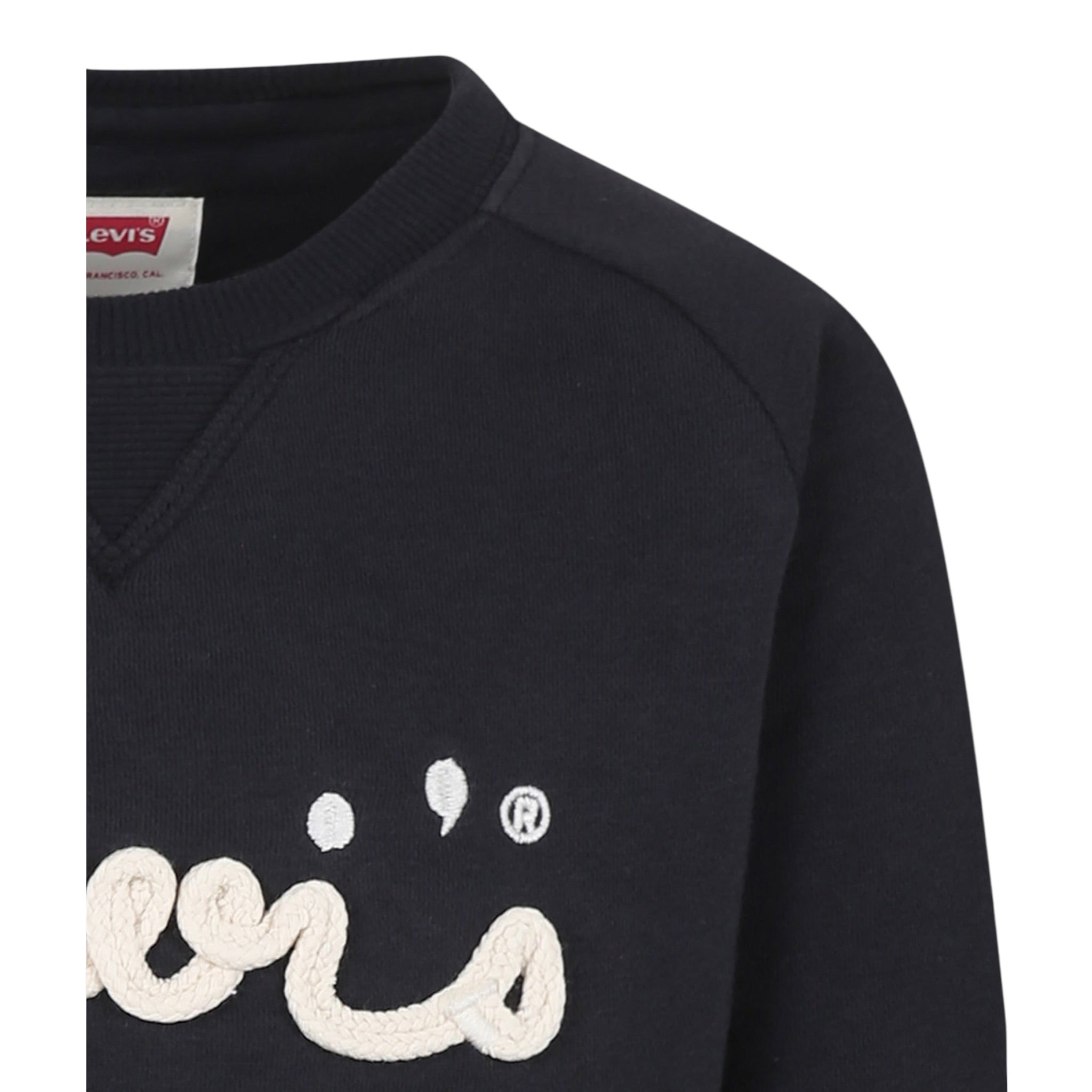 Levi'S Felpa Chiusa Girocollo con Stampa Nero per Bambina 4EL085 NERO LEVI'S 