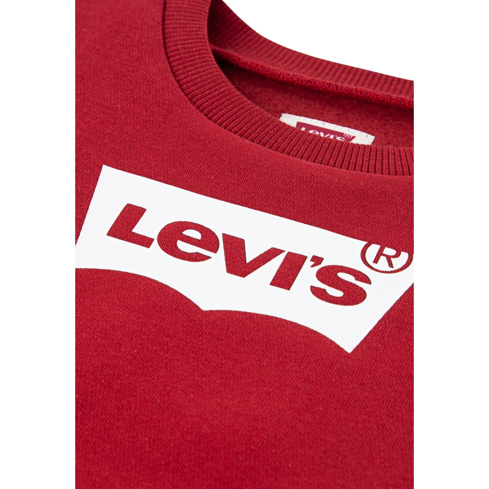 Levi'S Felpa Chiusa Girocollo con Logo tinta unita Rosso per Neonato 6E9079N ROSSO LEVI'S 